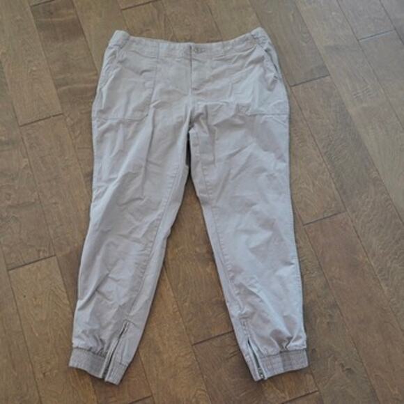 Pact Jogger Zipped Hem Pants Gray Womens Size XL - Picture 1 of 6